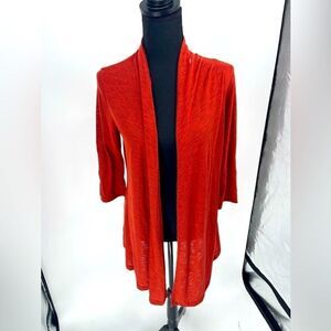 Ellen Tracy cardigan shirt‎ rust color size medium S-7